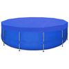 vidaXL Pool Cover Set of 2 Dark blue Polyethylene