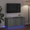 vidaXL TV Cabinet Grey Sonoma 39.37 x 14.96 x 19.29 in Engineered Wood