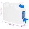 vidaXL Water Container with Tap and Soap Dispenser 2.6 gal Plastic