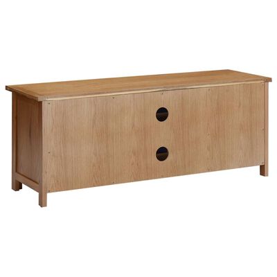 vidaXL TV Cabinet 43.3"x13.8"x17.3" Solid Oak Wood