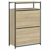 vidaXL Shoe Cabinet Sonoma Oak Engineered Wood Compact Shoe Cabinet