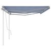 vidaXL Retractable Awning Blue and White