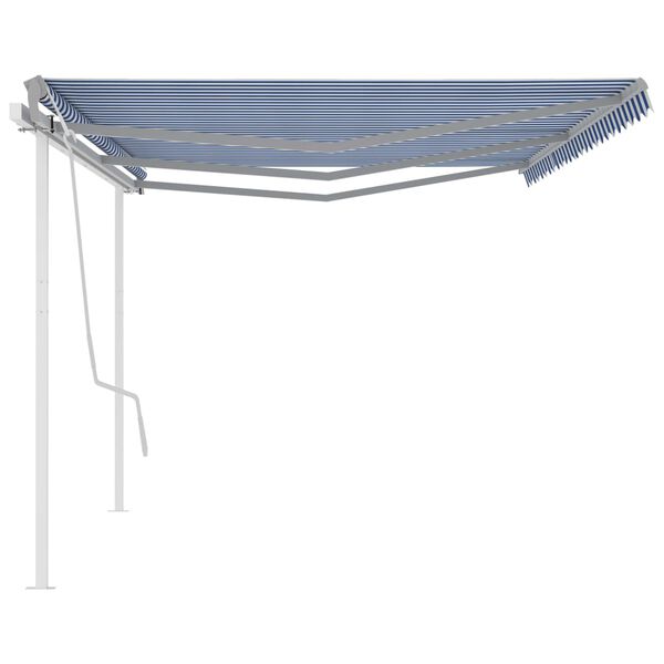 vidaXL Retractable Awning Blue and White