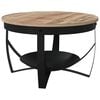 vidaXL Coffee Table Brown, Black Rough mango wood, iron Medium Durable
