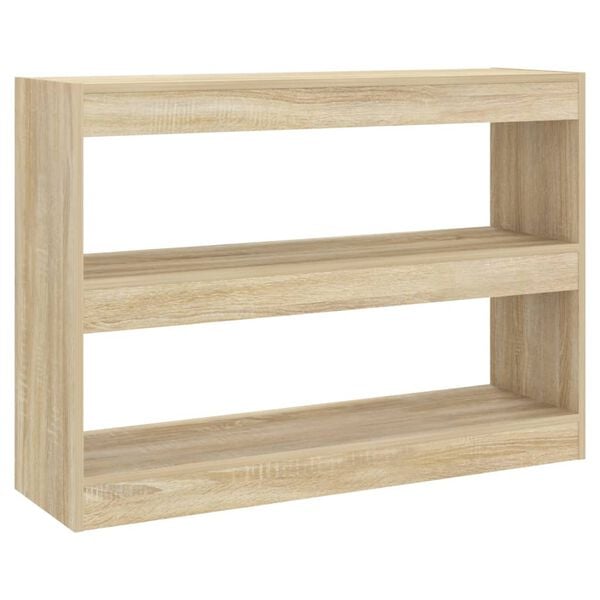vidaXL Bookcase Sonoma oak Engineered wood 39.4 x 11.8 x 28.3 in Storage