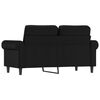 vidaXL 2-seater Sofa Black Faux leather, Metal, Foam 2-seater Durable