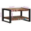vidaXL Coffee Table Multicolor Solid Reclaimed Wood, Iron Medium Durable