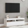 vidaXL TV Cabinet Set of 2 White Engineered wood Medium Lights
