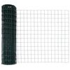 vidaXL Fence with Post Green 3.28 x 82.02 ft Steel