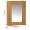vidaXL Mirror Cabinet Natural wood Solid teak wood, glass Small Mirror
