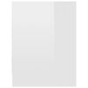 vidaXL Bedside Cabinet High gloss white Engineered wood Medium