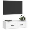 vidaXL TV Cabinet White Engineered wood Medium TV Cabinet Rectangular