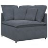 vidaXL Modular Sofa Dark Grey Velvet (100% polyester), Metal Oversized