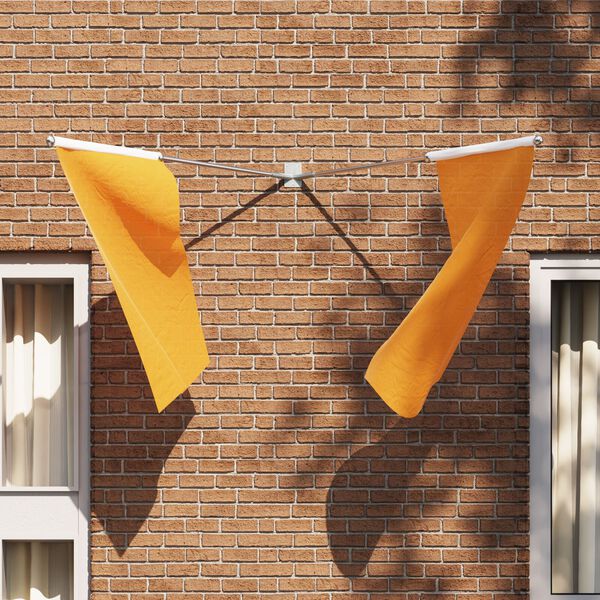 vidaXL Flag Pole Holder Silver 11.5 x 7.5 cm Steel