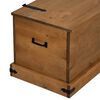 vidaXL Storage Chest Honey brown Solid pine wood with metal Medium