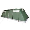 vidaXL Family Tent Tunnel 10-Person Green Waterproof