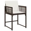 vidaXL Garden Dining Set Brown, Cream White, Black