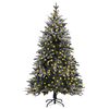 vidaXL Artificial Christmas Tree Green with white flocked snow