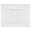 vidaXL Luxury Basin with Faucet Hole Matt White 23.6x18.1" Ceramic