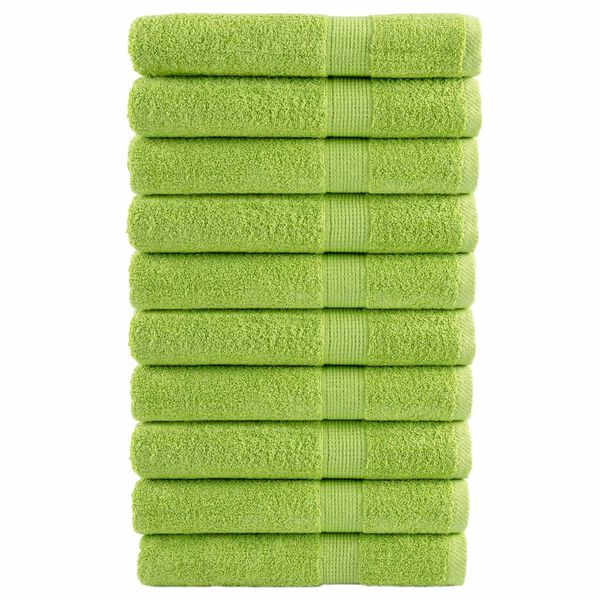 vidaXL Towel Set of 10 Green 100% Cotton XXL Green Towel