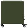 vidaXL Bedside Cabinet Set of 2 Olive Green Cold-rolled Steel Nightstand