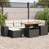 vidaXL Garden Sofa Set Black, Cream white