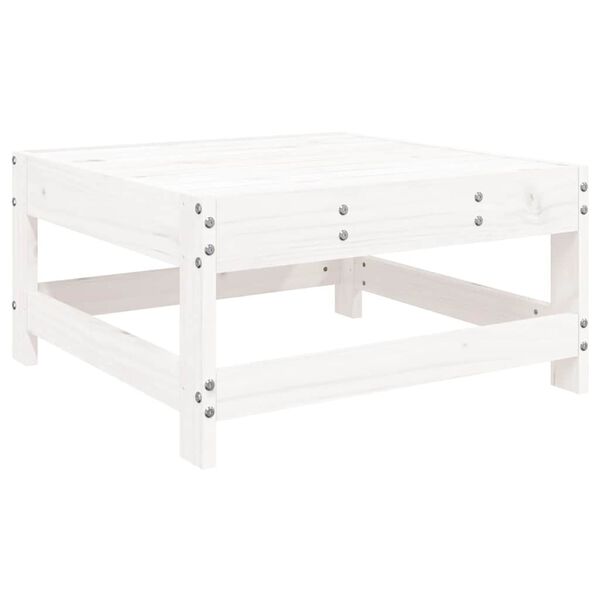 vidaXL Garden Footstool White, Anthracite