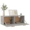 vidaXL Floating Cabinet Concrete grey Engineered wood 39.4 inches wide