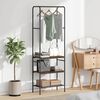 vidaXL Clothes Rack with Shelves Other Smoked oak 60 x 30 x 171 cm