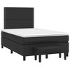 vidaXL Box Spring Bed with Mattress Black, White