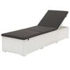 vidaXL Sunlounger Set White and Black PE rattan