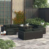 vidaXL Garden Lounge Set Black
