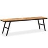 vidaXL Bench Teak Reclaimed Teak and Steel 63.0 x 13.8 x 17.7 in
