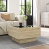 vidaXL Coffee Table Sonoma oak Engineered wood, glass Medium
