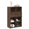 vidaXL Highboard Brown oak Engineered wood 31.5 x 16.7 x 48.8 in