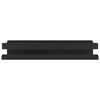 vidaXL Shower Shelf Matte black Brushed 304 Stainless Steel
