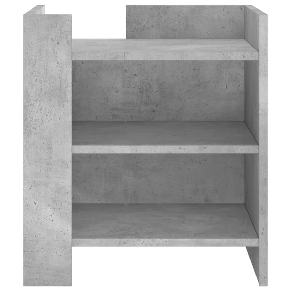 vidaXL Bedside Cabinet Concrete Grey Engineered Wood 17.7x19.7x19.7 in