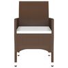 vidaXL Garden Dining Set Brown Poly rattan 59.1 in table Seats Many