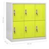 vidaXL Locker Cabinet Set of 2 Light Grey and Green Steel Medium