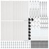 vidaXL Fence Post Other 52 pcs Grey 1.26 x 1.26 x 19.69 in Steel