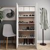 vidaXL Shoe Cabinet White Engineered wood Large Shoe Cabinet