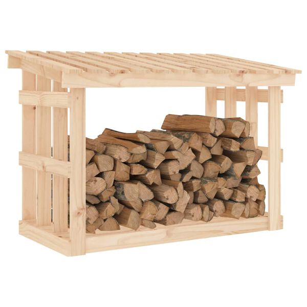 vidaXL Firewood Rack 42.5x25.4x30.3" Solid Wood Pine