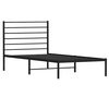 vidaXL Bed Frame Black Powder-coated steel Twin Bed Frame Rectangular
