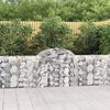 vidaXL Gabion Basket Set of 15 Silver Galvanized Iron Extra Large