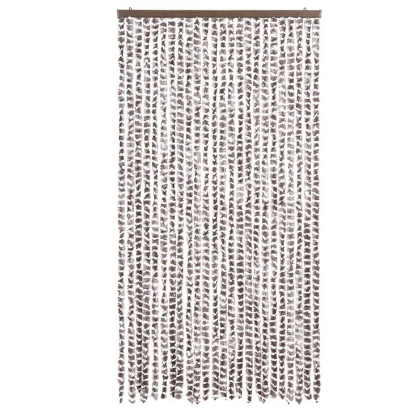 vidaXL Fly Curtain Taupe and White 39.4x90.6" Chenille