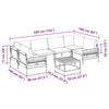 vidaXL Garden Sofa Set with Cushion 7 pcs Black Steel