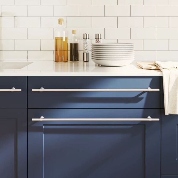 vidaXL Cabinet Handle Set of 20 Silver Stainless Steel Length 21.7 in