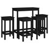 vidaXL Bar Set Black Solid pine wood Medium Durable Bar Set