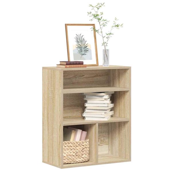 vidaXL Book Cabinet Sonoma Oak Engineered Wood 23.6 x 11.8 x 28.1 in