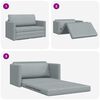 vidaXL Sofa Bed Light Grey 48.82 x 27.95 x 30.71 in Velvet